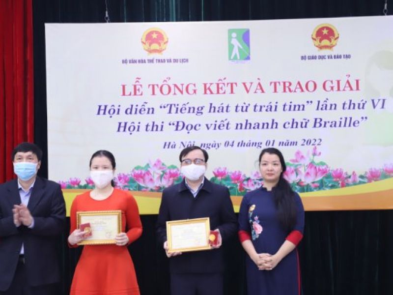 Hội Người mù Việt Nam: Tổng kết, trao giải Hội diễn “Tiếng hát từ trái tim” lần thứ VI và  Hội thi “Đọc viết nhanh chữ Braille”