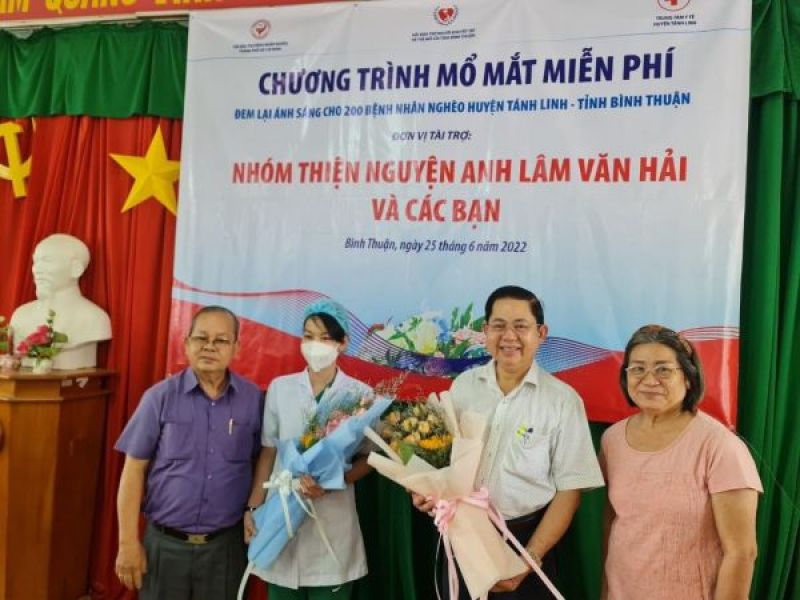 Tỉnh Hội Bình Thuận: Phẫu thuật đục thủy tinh thể cho 376 đối tượng có hoàn cảnh khó khăn