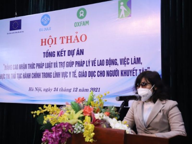 Hội Người mù Việt Nam: Tổng kết Dự án Nâng cao nhận thức pháp luật và trợ giúp pháp lý về lao động, việc làm, thực thi thủ tục hành chính trong lĩnh vực y tế, giáo dục cho NKT