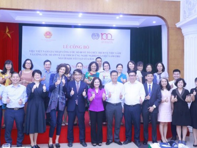 Công bố việc Việt Nam gia nhập Công ước số 88 về tổ chức dịch vụ việc làm và Công ước số 159 về tái thích ứng nghề nghiệp và việc làm cho người khuyết tật