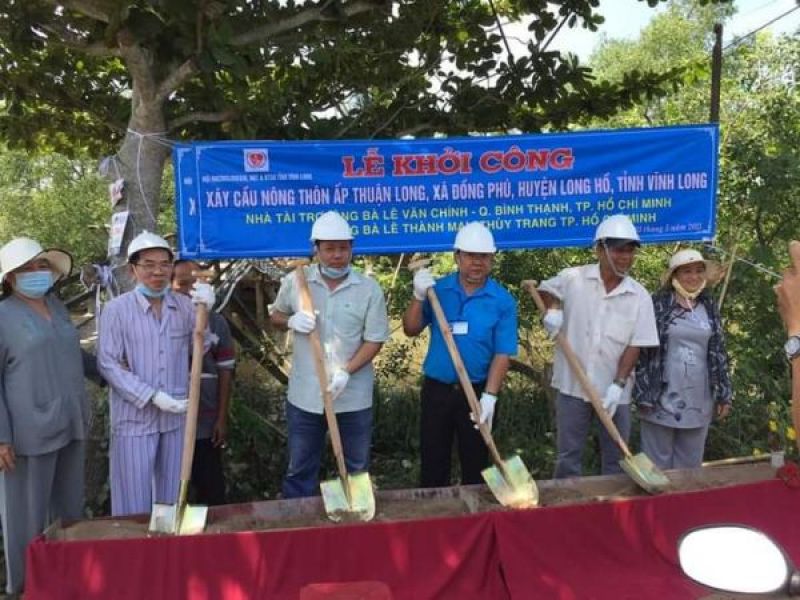 Tỉnh Hội Vĩnh Long: Khởi công xây cầu giao thông nông thôn thôn liên xã Đồng Phú và Hòa Ninh