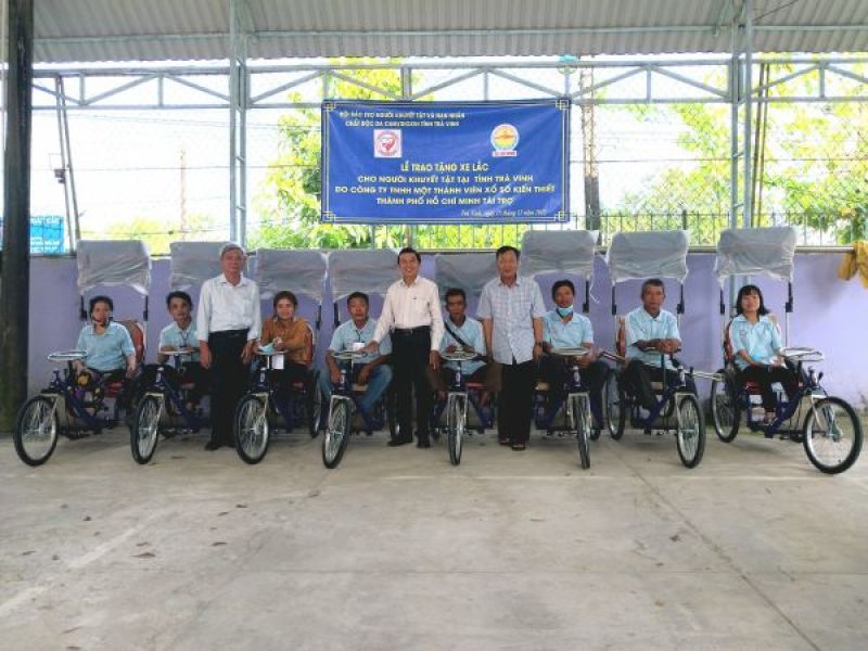 Tỉnh Hội Trà Vinh: 20 xe lắc trao tặng người khuyết tật