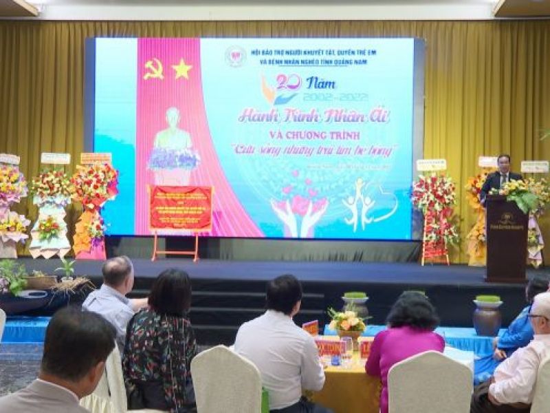 Hội Bảo trợ người khuyết tật, quyền trẻ em và bệnh nhân nghèo tỉnh Quảng Nam kỷ niệm 20 năm thành lập
