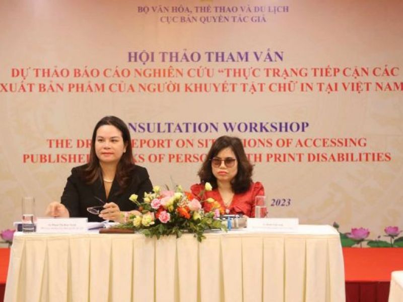 Tham vấn về Dự thảo Báo cáo “Thực trạng tiếp cận xuất bản phẩm của người khuyết tật chữ in tại Việt Nam”